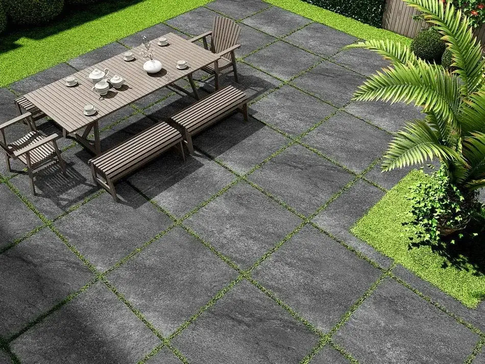 Hammerstone Nero Black Porcelain Paving 600 x 600 Paving Slabs UK