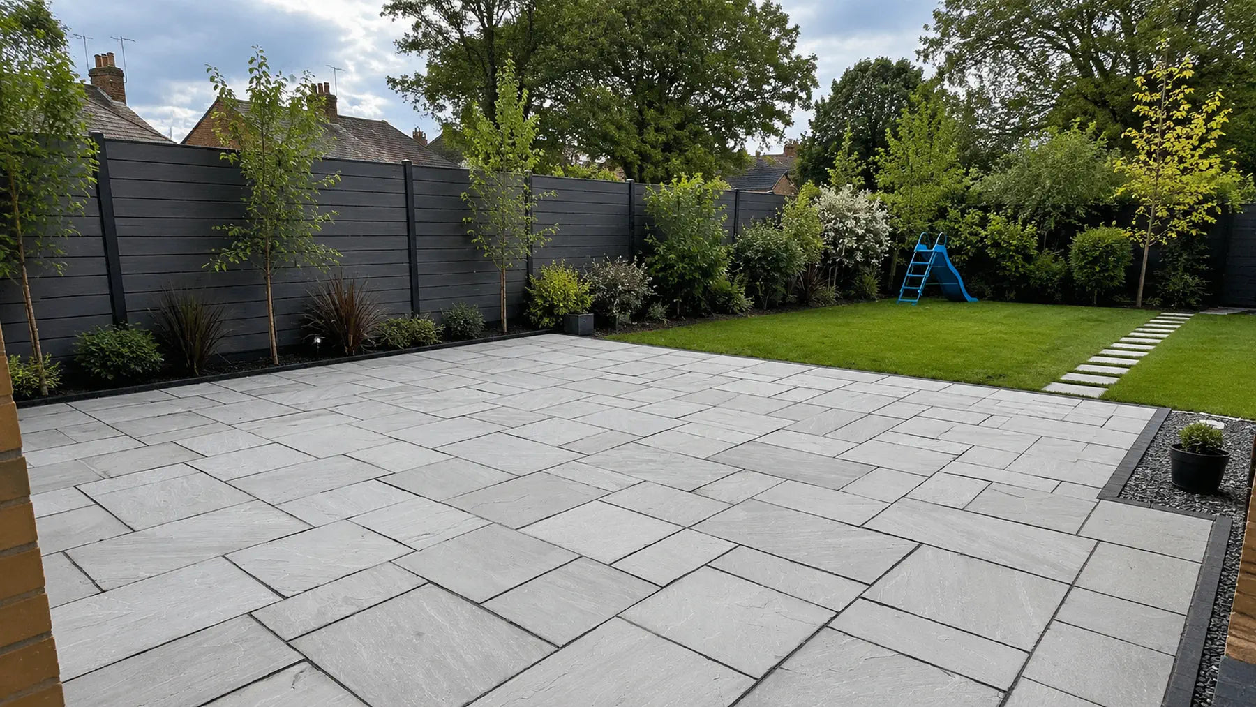 Indian sandstone patio