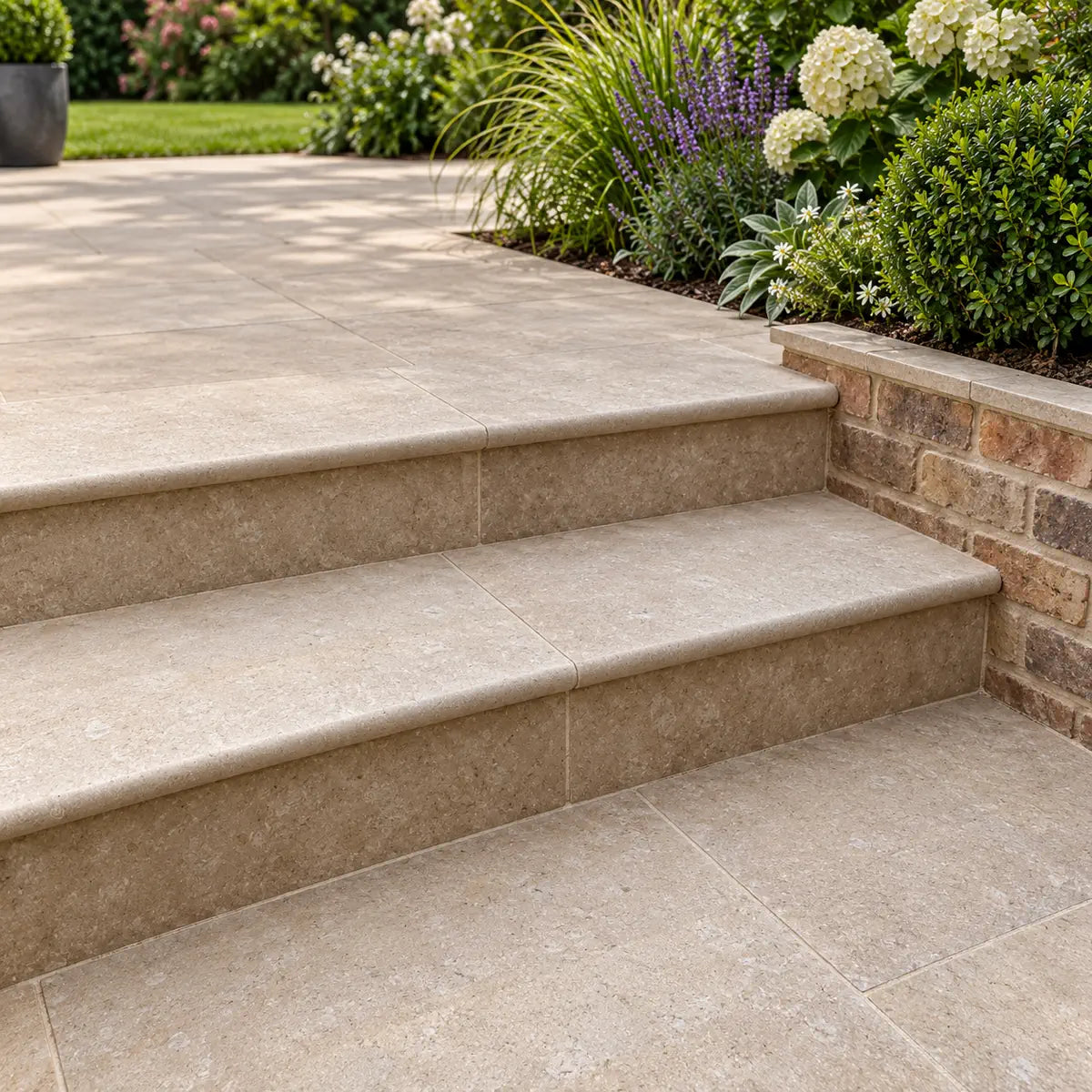 Limestone Steps - Stone Steps with Bullnose Edge | Free UK Delivery*