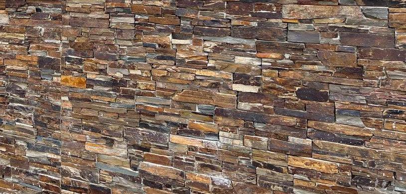 External Stone Cladding Tier Panels Z Shape in cement backing