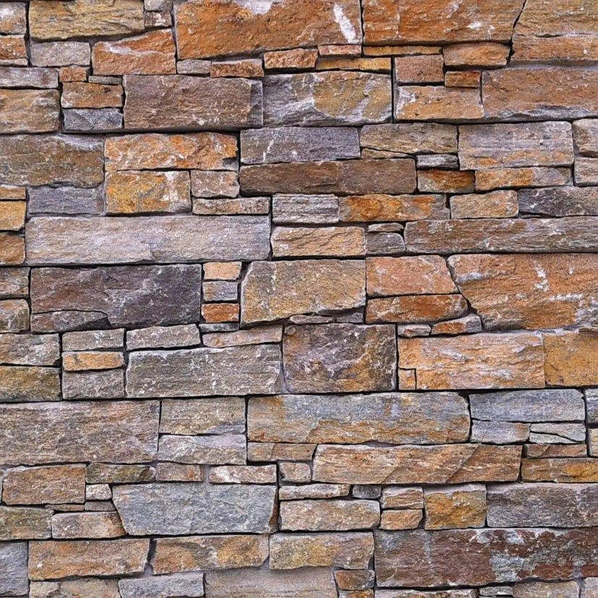 Autumn Gold natural stone cladding Z panels with cement backing