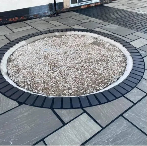 black limestone cobbles