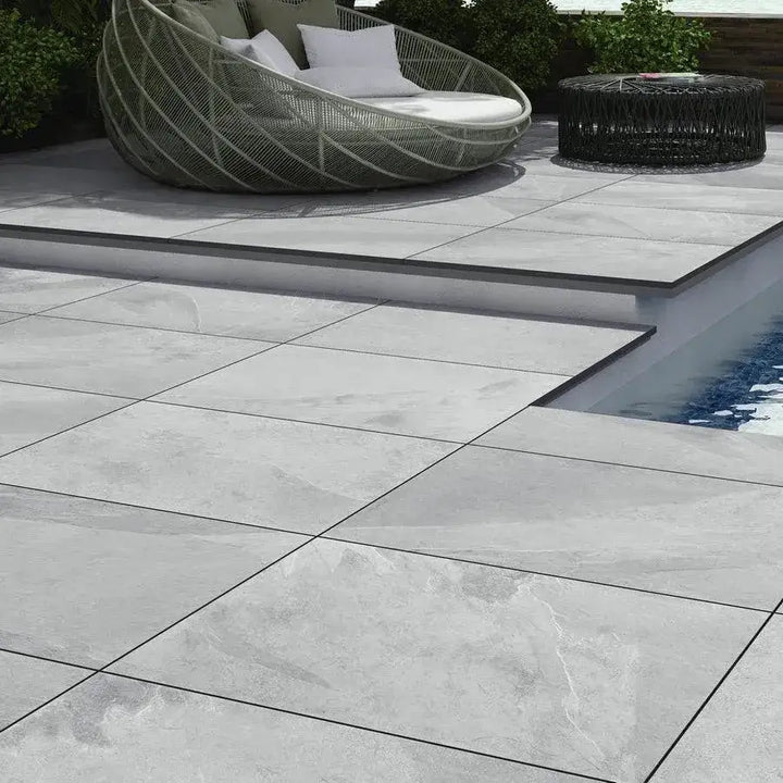 Brazilian Grey Slate Porcelain Paving 900 x 600