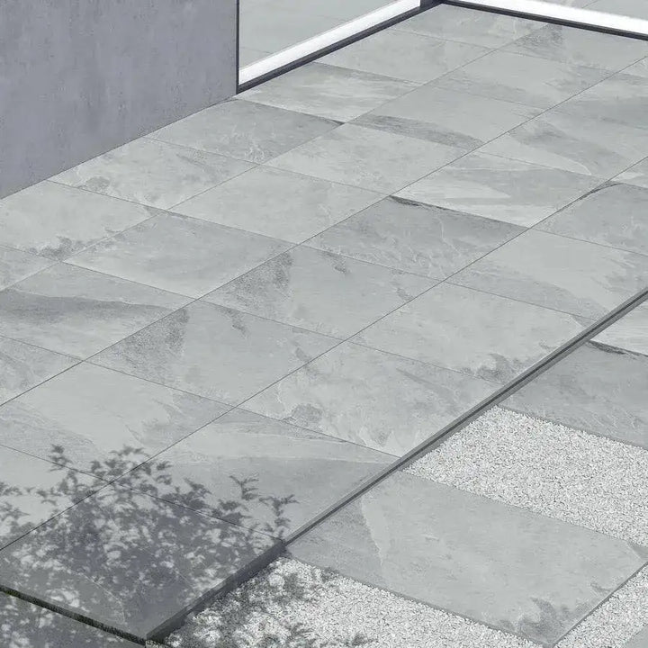 Brazilian Grey Slate Porcelain Paving 900 x 600