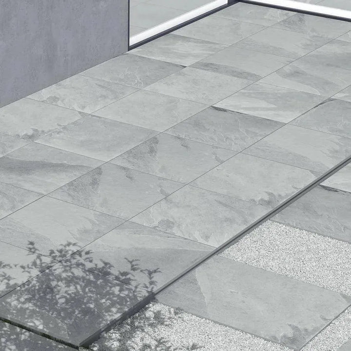 Brazilian grey slate porcelain patio