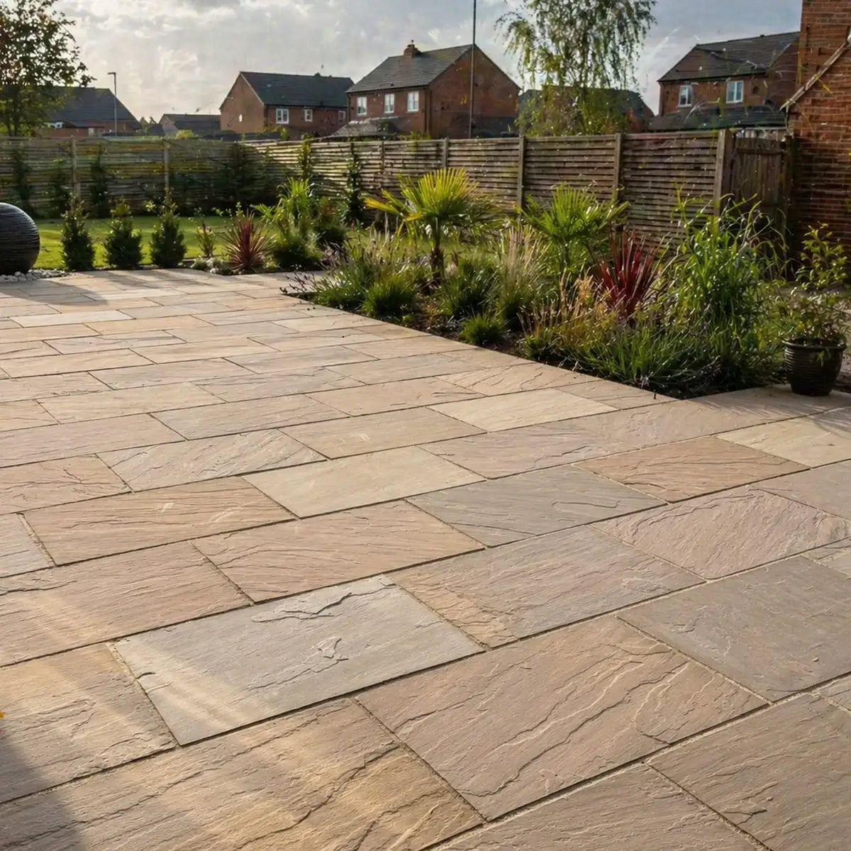 Raj Green Indian Sandstone Paving 900 x 600 | Paving Slabs UK