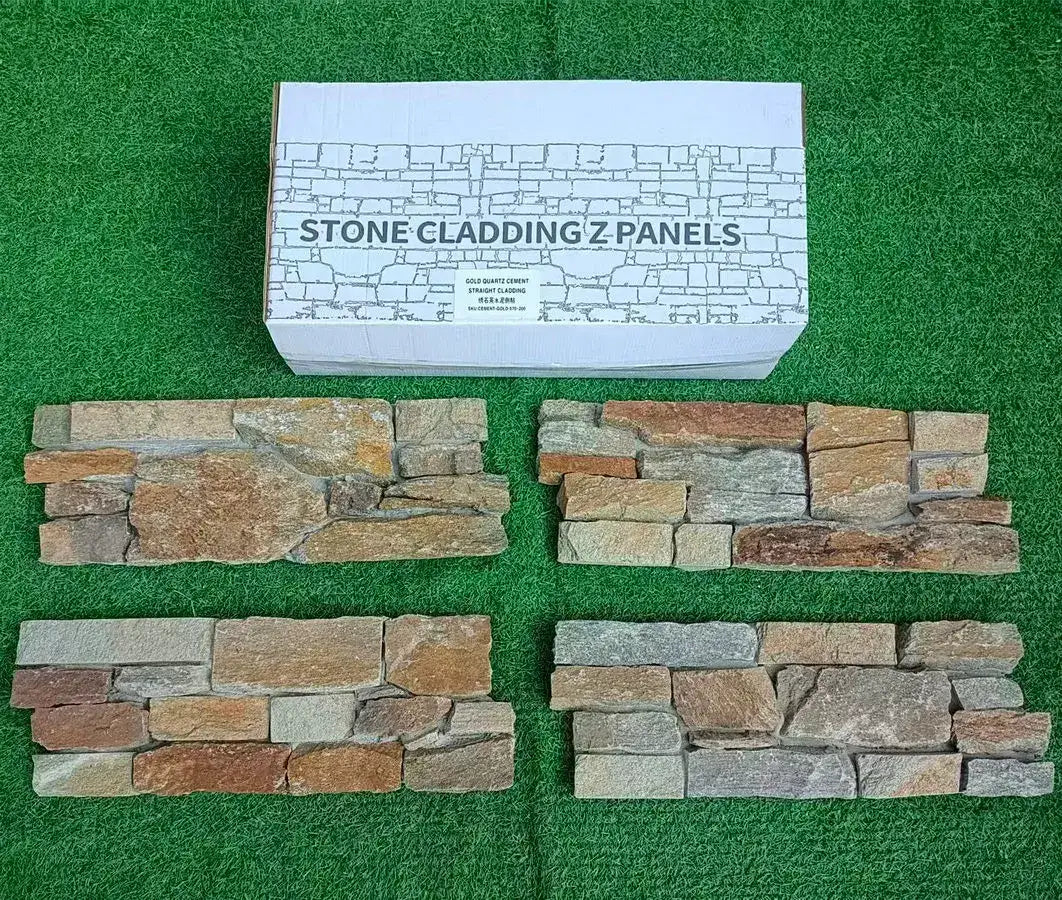 Autumn Gold Stone Cladding Z Tiles Clad Panels 570 x 200 | Paving Slabs UK