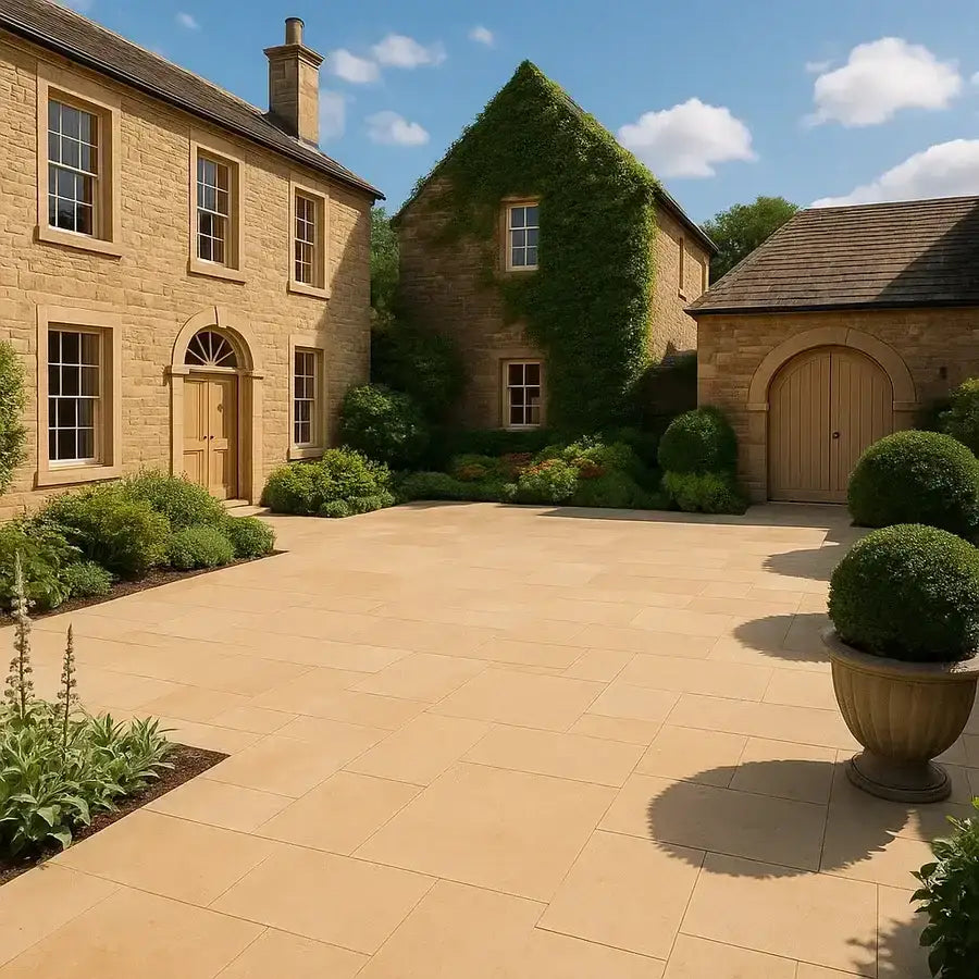 Yorkstone Paving Slabs Sawn & Honed 900 x 600 x 50mm | Paving Slabs UK