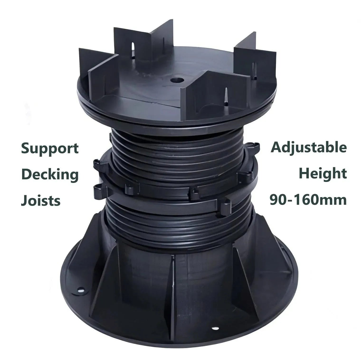 Adjustable Support Structure Timber Base Supports 6-Pack Adjustable Joist Support Pedestals - 1-3/16 ...