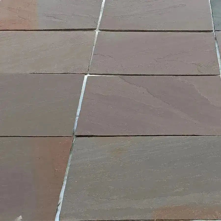 Indian Slabs Autumn Blend Indian Sandstone Paving 5 Sizes 22mm | Paving Slabs UK
