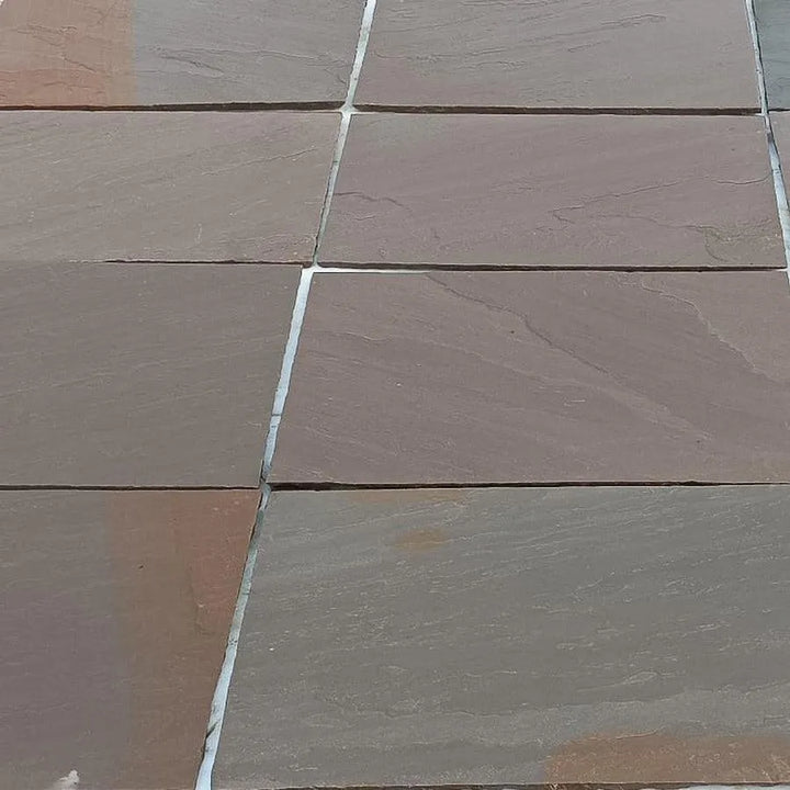 Autumn blend Indian sandstone paving