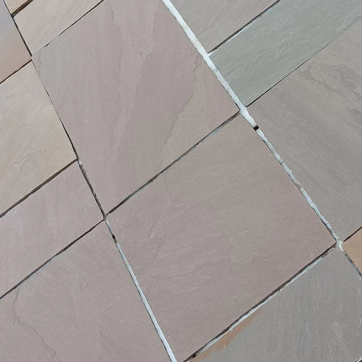 Autumn blend sandstone paving slabs