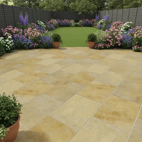 Beige Limestone Porcelain Paving Tiles 900x600x20 From £18.59/m2 ...