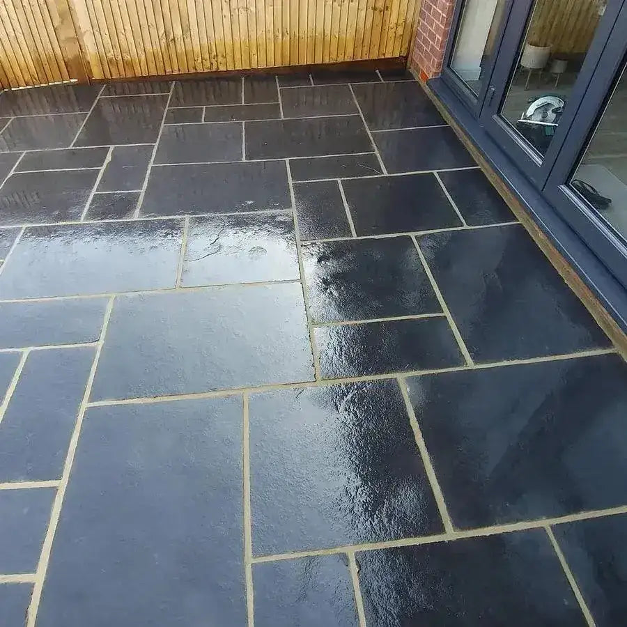 Kadapha Black Limestone Paving Patio Packs
