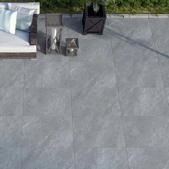 brownhill dark grey porcelain paving