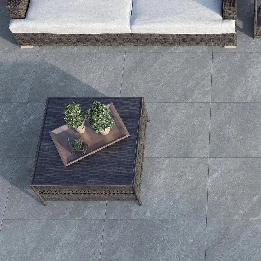 Brownhill Dark Grey Porcelain Paving Slabs 900 x 600 Paving Slabs UK