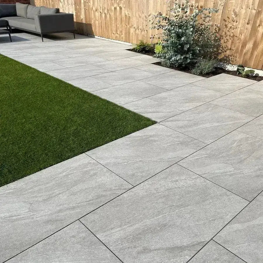 County Light Grey Porcelain Paving Slabs 900 x 600