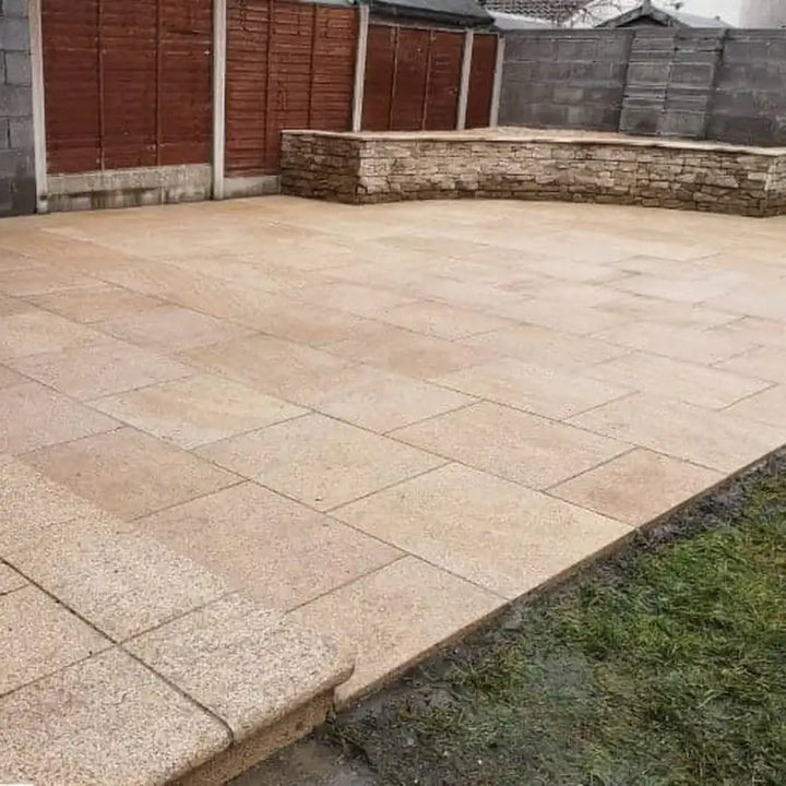 gold yellow granite paving slabs