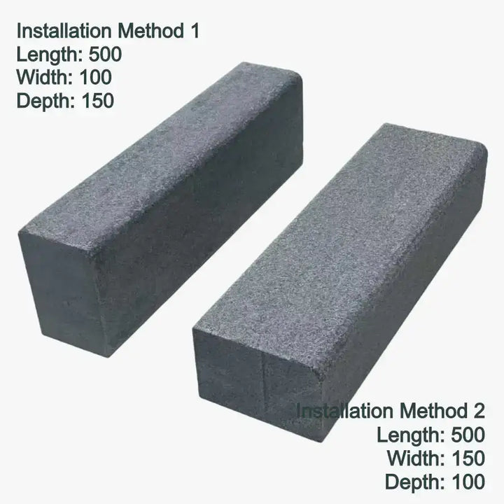 graphite grey granite kerbs 500x150x100