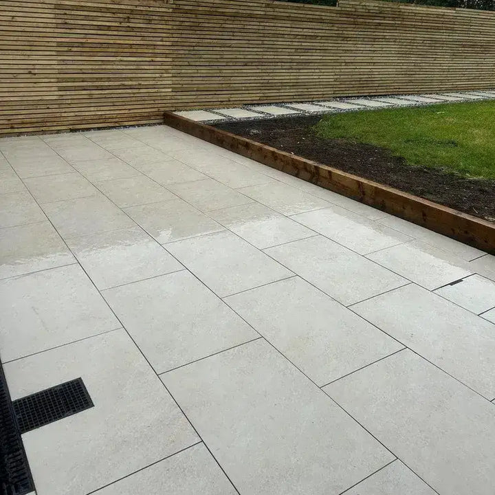 Himalayan White Porcelain Paving Slabs 900 x 600