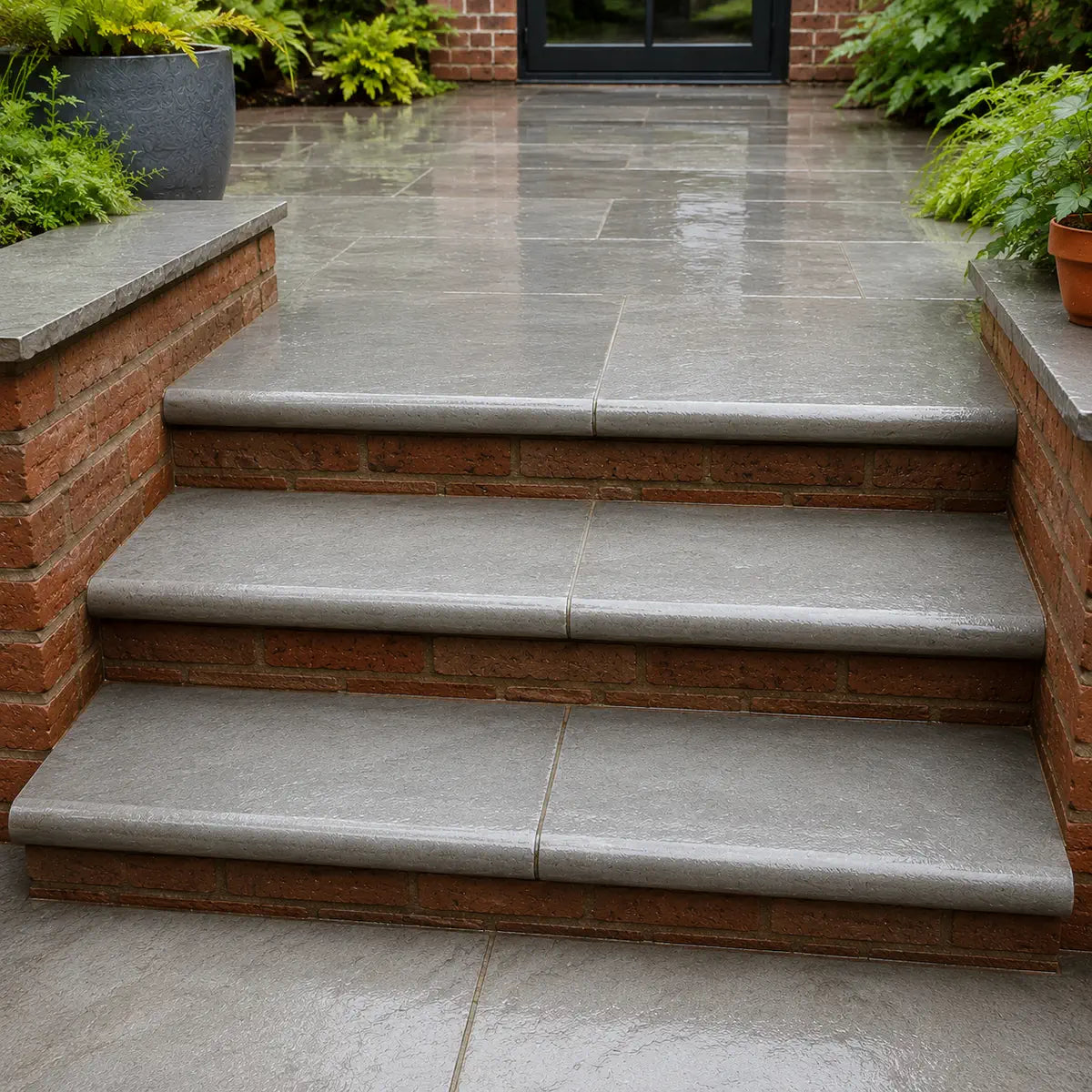 Kandla Grey Sandstone Bullnose Steps 900x400x40 | Paving Slabs UK