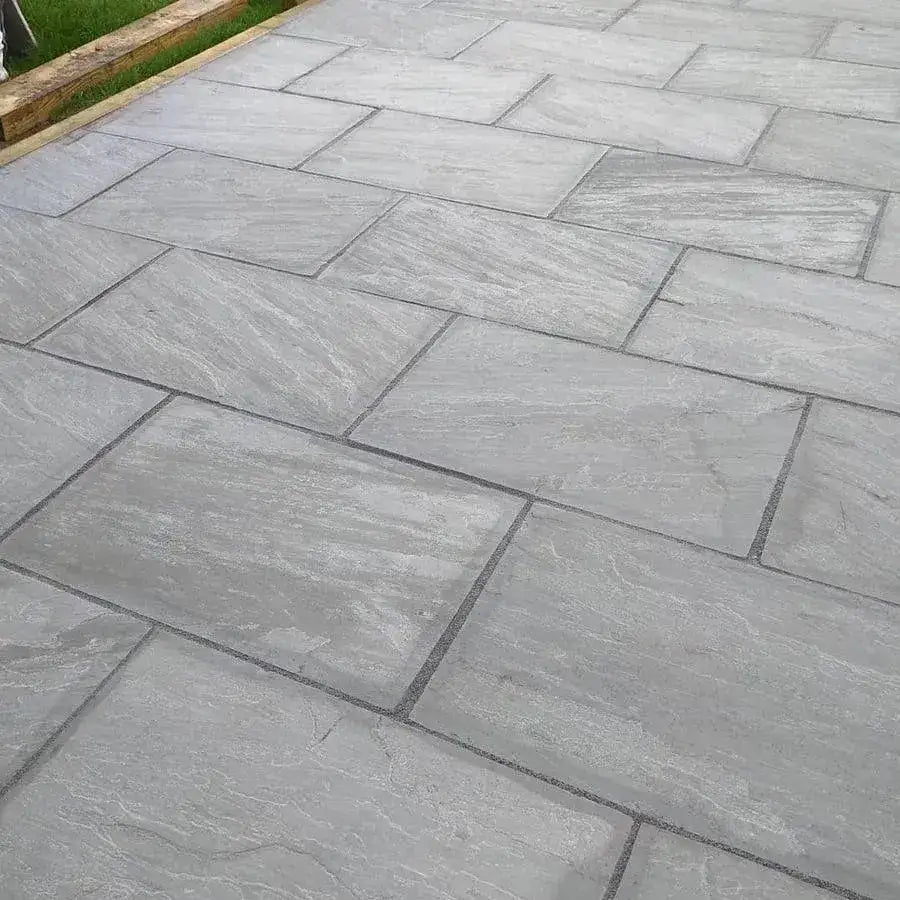 Indian Slabs Kandla Grey Indian Sandstone Paving Slabs 900 x 600 | Paving Slabs UK