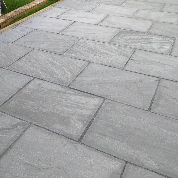 Kandla Grey Indian Sandstone Paving Slabs 900 x 600 Paving Slabs UK