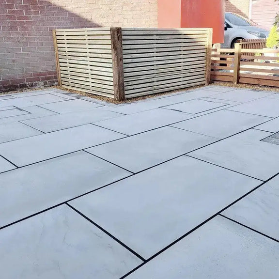 Kandla Grey Smooth Sandstone Paving 900 x 600 Paving Slabs UK