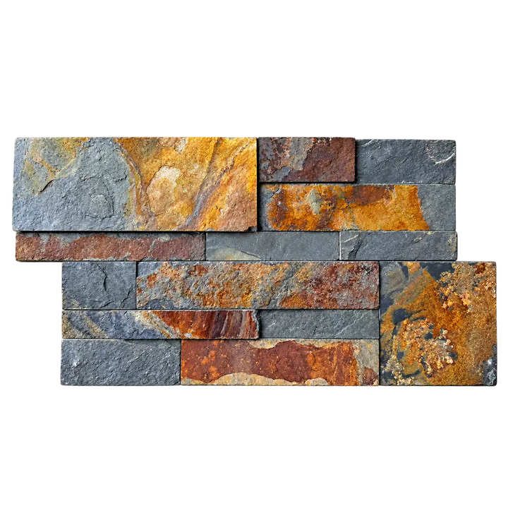 Multicolour Stone Cladding Split Face Tiles 350 x 180 | Paving Slabs UK