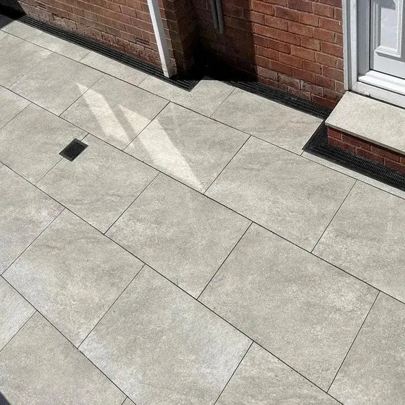Hammerstone Grey Porcelain Paving Slabs 900x600 Paving Slabs UK