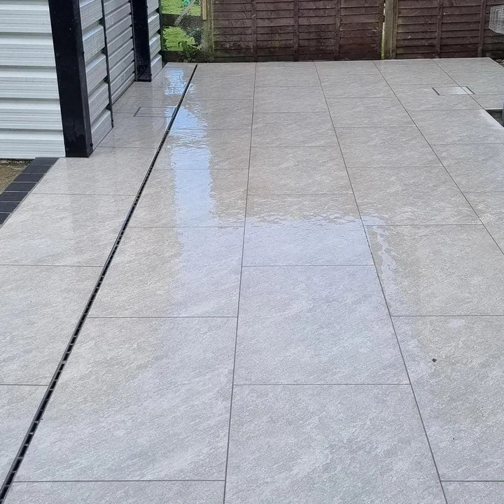 quartz grey porcelain paving slabs