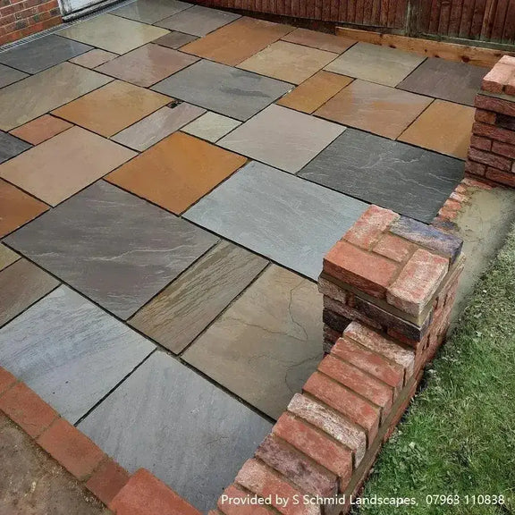Indian Stone Raj Raj Blend Indian Sandstone Paving Patio 5 Sizes 22mm | Paving Slabs UK