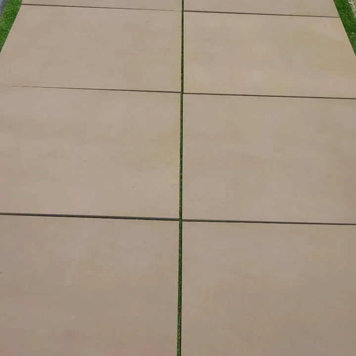 Raj green smooth sandstone paving slabs