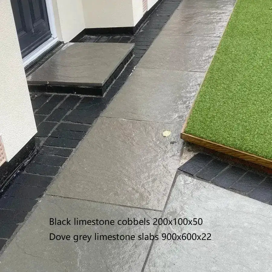 Pathing Setts Black Limestone Cobble Setts 200 x 100 x 50