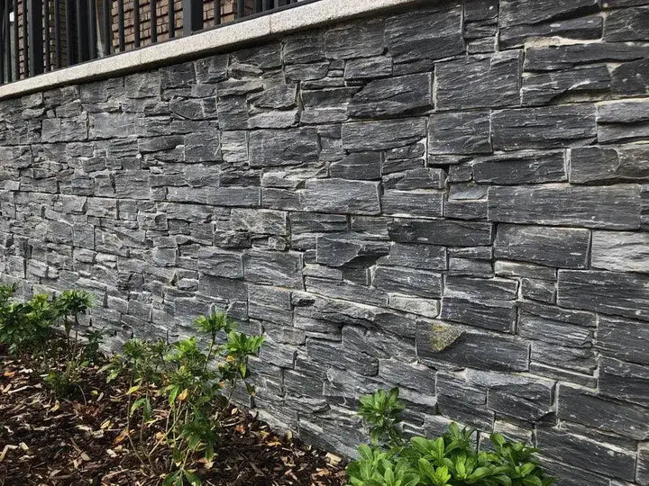 Black Slate Exterior Stone Tier Cladding Panels 550x200 | Paving Slabs UK