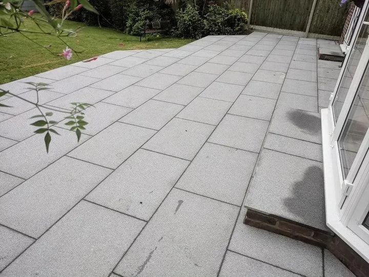 blue grey granite patio paving