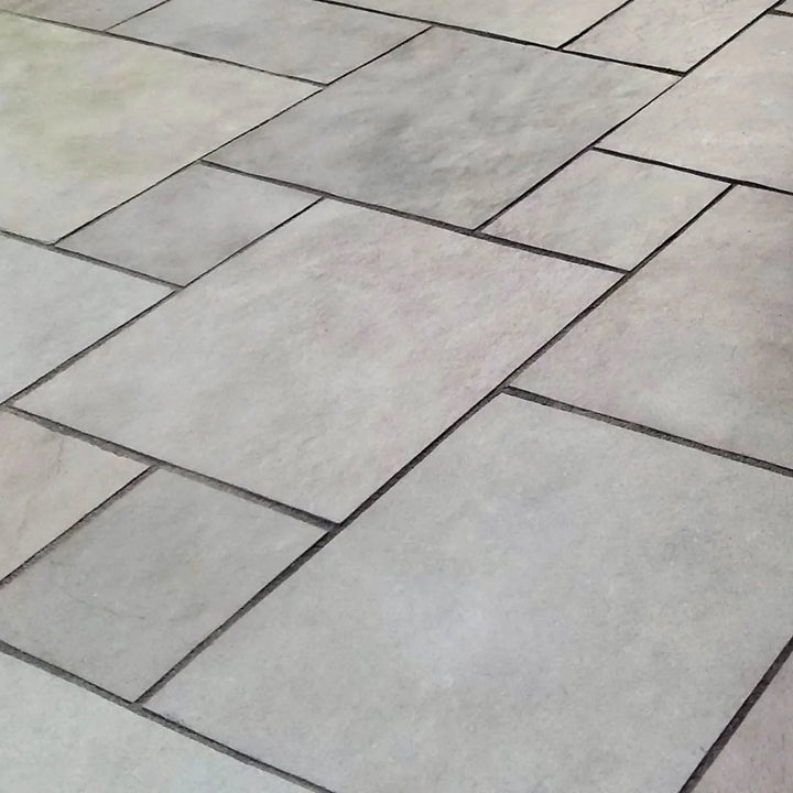 dove grey Indian limestone paving