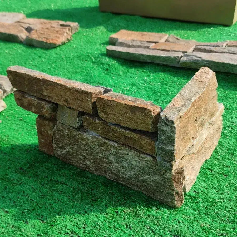 Exterior Stone Cladding Gold Quartz Z Panels 550 x 200 | Paving Slabs UK