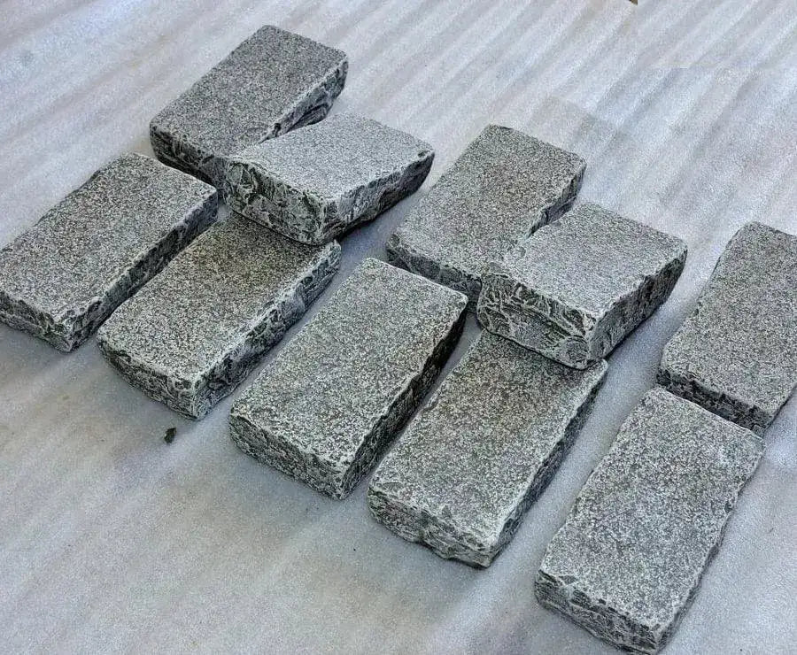 Limestone Setts Tundra Grey Limestone Cobble Setts 200 x 100