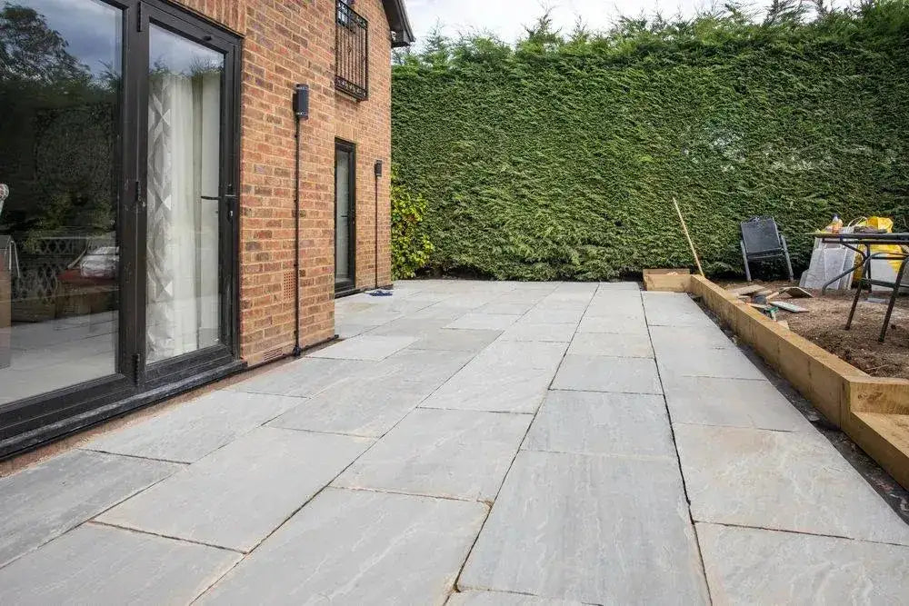 Indian Slabs Kandla Grey Indian Sandstone Paving Slabs 900 x 600 | Paving Slabs UK