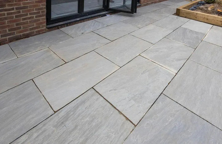 Kandla grey sandstone paving