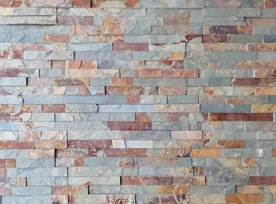 Hand Split Slate Texture Multicolour Slate Split Face Tiles 550x150 | Paving Slabs UK