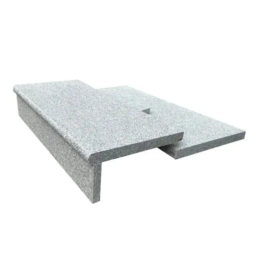 2 Paving Riser Bullnose Steps & Risers Silver Grey Granite for Garden & Patio - Paving ...