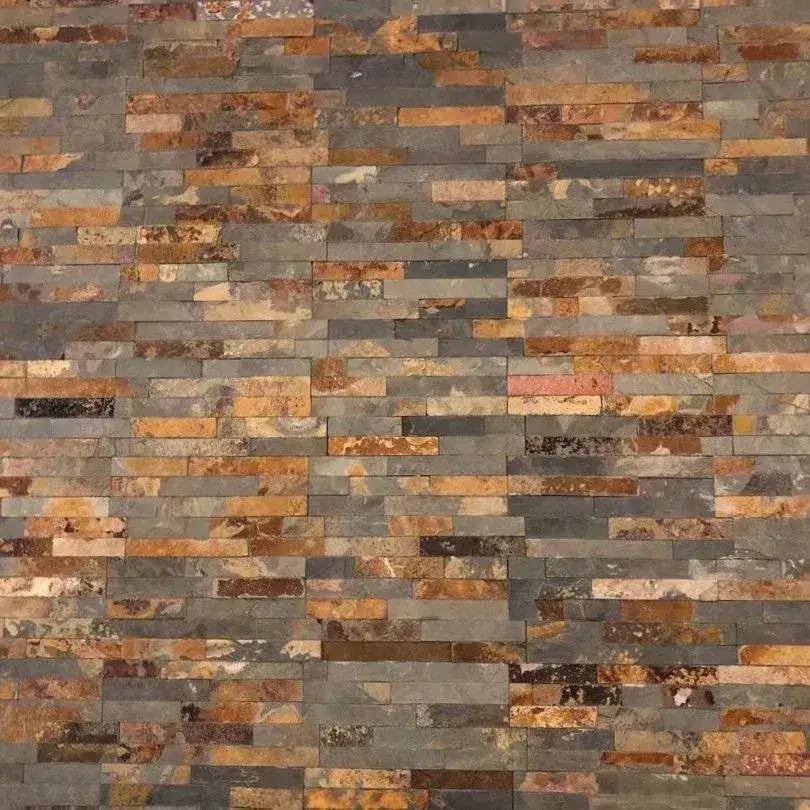 Multicolour Slate Split Face Tiles Cladding 360 x 100